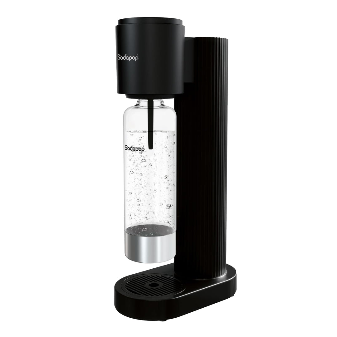 Sodapop Wassersprudler Cooper Pro Schwarz inklusive 1x PET-Flasche, Einfache Handhabung mit Einhänge