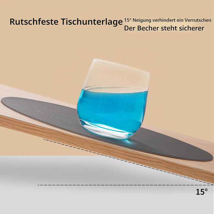 Myir JUN Tischsets 4er Set, Tischsets Abwaschbar Platzsets Rund Ø 38cm Platzdeckchen Rund Doppelseit