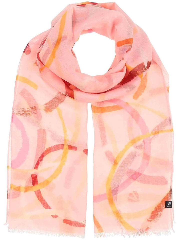 FRAAS Damen Schal mit Kreis-Muster - 70 x 180 cm - nachhaltig aus recyceltem Polyester - Perfekt für