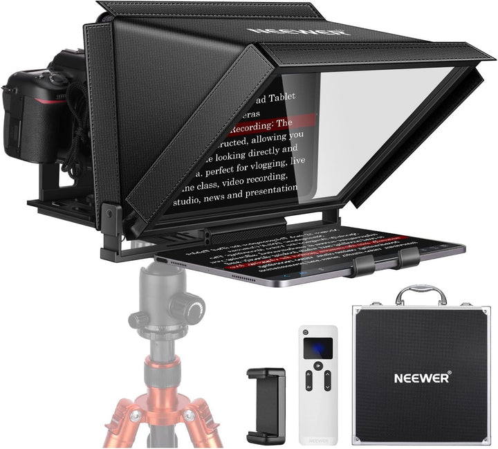 NEEWER X12 Teleprompter aus Aluminiumlegierung mit RT-110-Fernbedienung und App-Steuerung,kompatibel