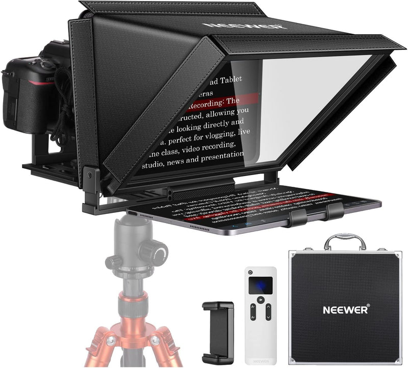 NEEWER X12 Teleprompter aus Aluminiumlegierung mit RT-110-Fernbedienung und App-Steuerung,kompatibel