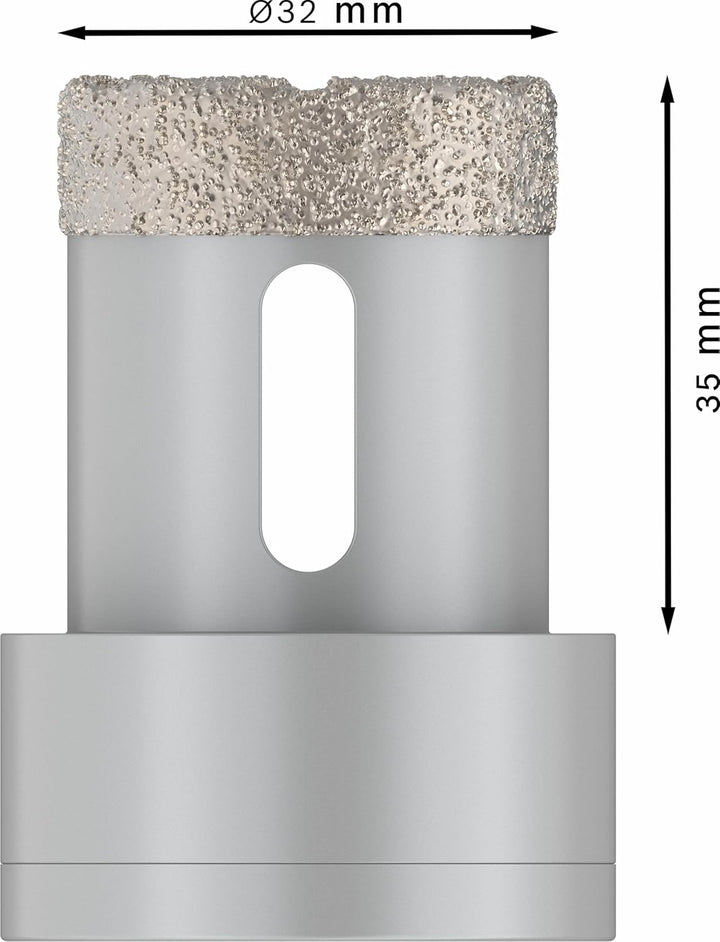 Bosch 1x PRO Multi Material Diamanttrockenbohrkronen für X-Lock und kleine Winkelschleifer (für Flie