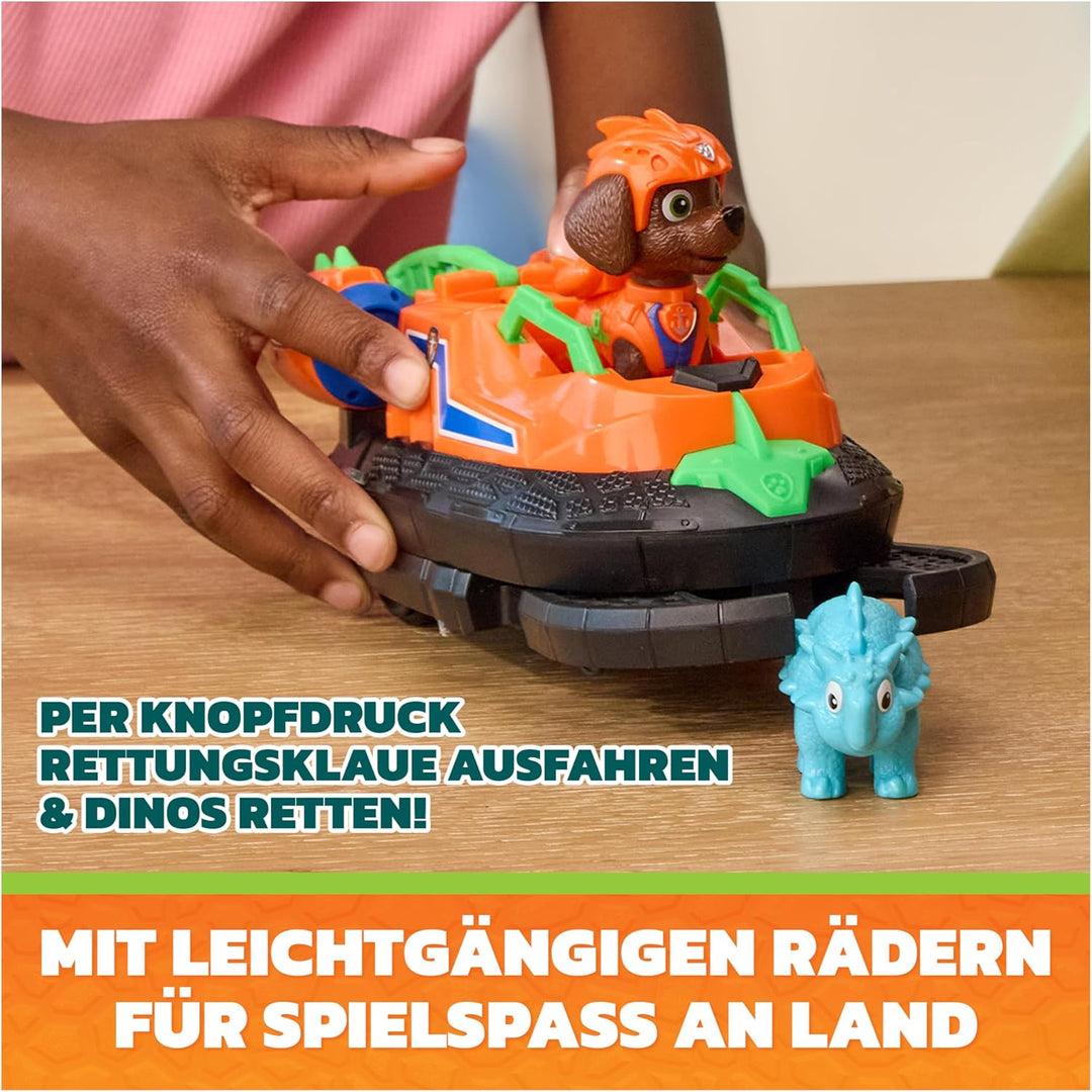 PAW PATROL: Der Dino Film, Zumas Dino-Rettungs-Hovercraft, Luftkissenbot mit Zuma-Figur und Dino-Fre