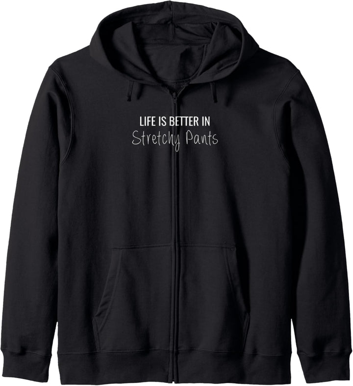 Das Leben ist besser in dehnbarer Hose mit niedlichem Stil Kapuzenjacke