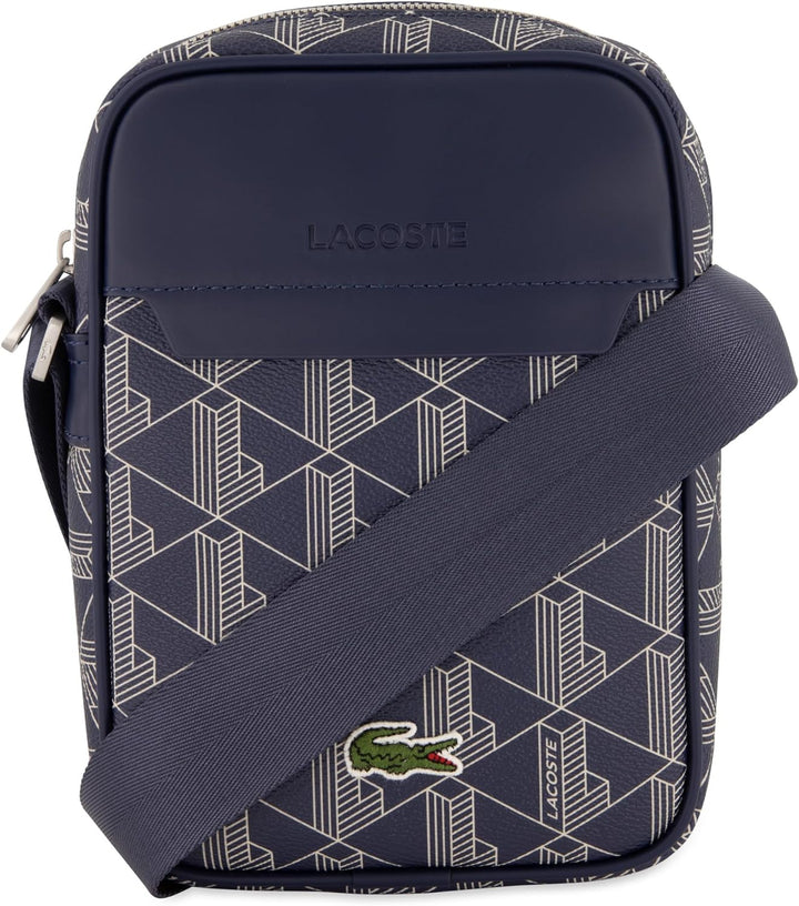 Lacoste Herren Beuteltasche VERTICAL CAMERA BAG Dunkelblau/Weiss (M83) Einheitsgrösse, Dunkelblau/We