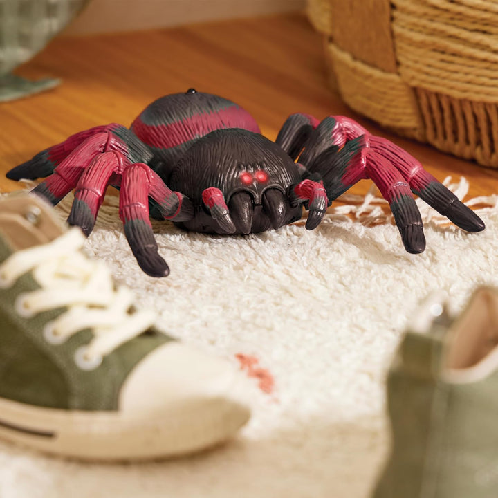 Terra Ferngesteuerte Spinne Rot – RC Vogelspinne mit leuchtenden LED Augen und Fernbedienung – Taran