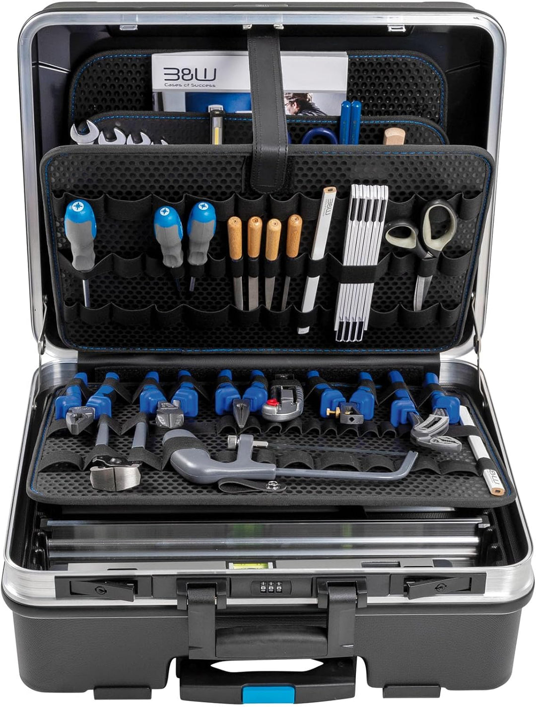 B&W Werkzeugkoffer GO mobil mit Werkzeughalteschlaufen (Koffer aus ABS, Volumen 36l, 48 x 37,5 x 20