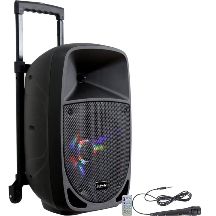 PARTY-8LED - PARTY - 200 W RMS, 8"/20 cm grosser batteriebetriebener Lautsprecher mit 1 Mikrofon am