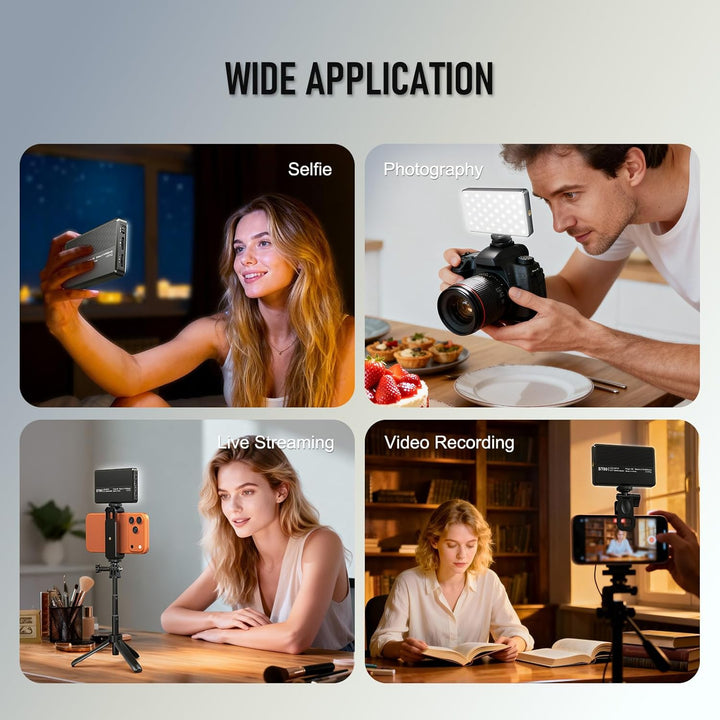80 LED Selfie Telefon Licht für iPhone/iPad/Kamera, Tragbare Videokonferenzbeleuchtung mit Clip, Wie