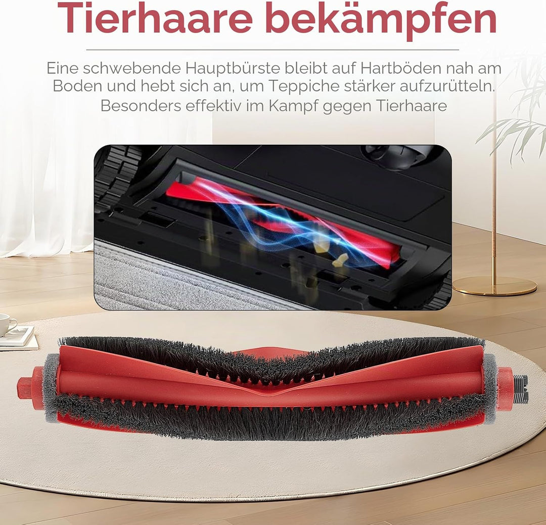 (2 Stück) Q10 S5, Q10 S5+, Q10 X5, Q10 X5+ Rollbürsten Walzenbürsten für Roborock Q10 S5, Q10 S5+, Q