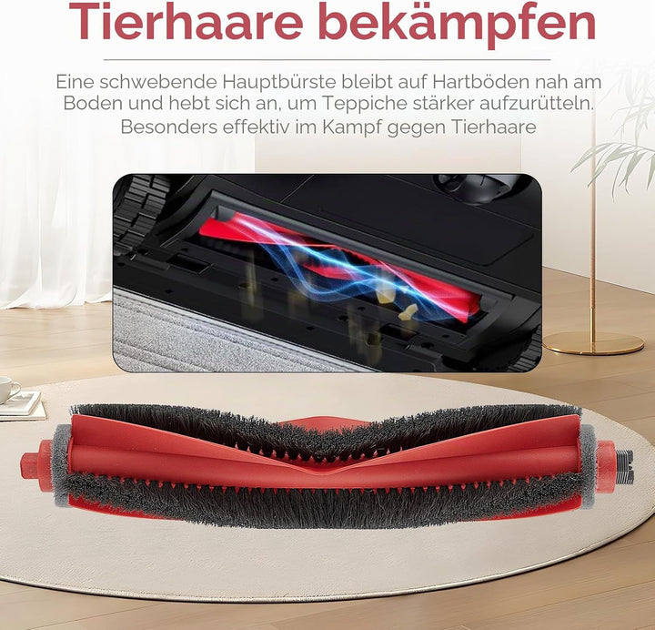 (2 Stück) Q10 S5, Q10 S5+, Q10 X5, Q10 X5+ Rollbürsten Walzenbürsten für Roborock Q10 S5, Q10 S5+, Q