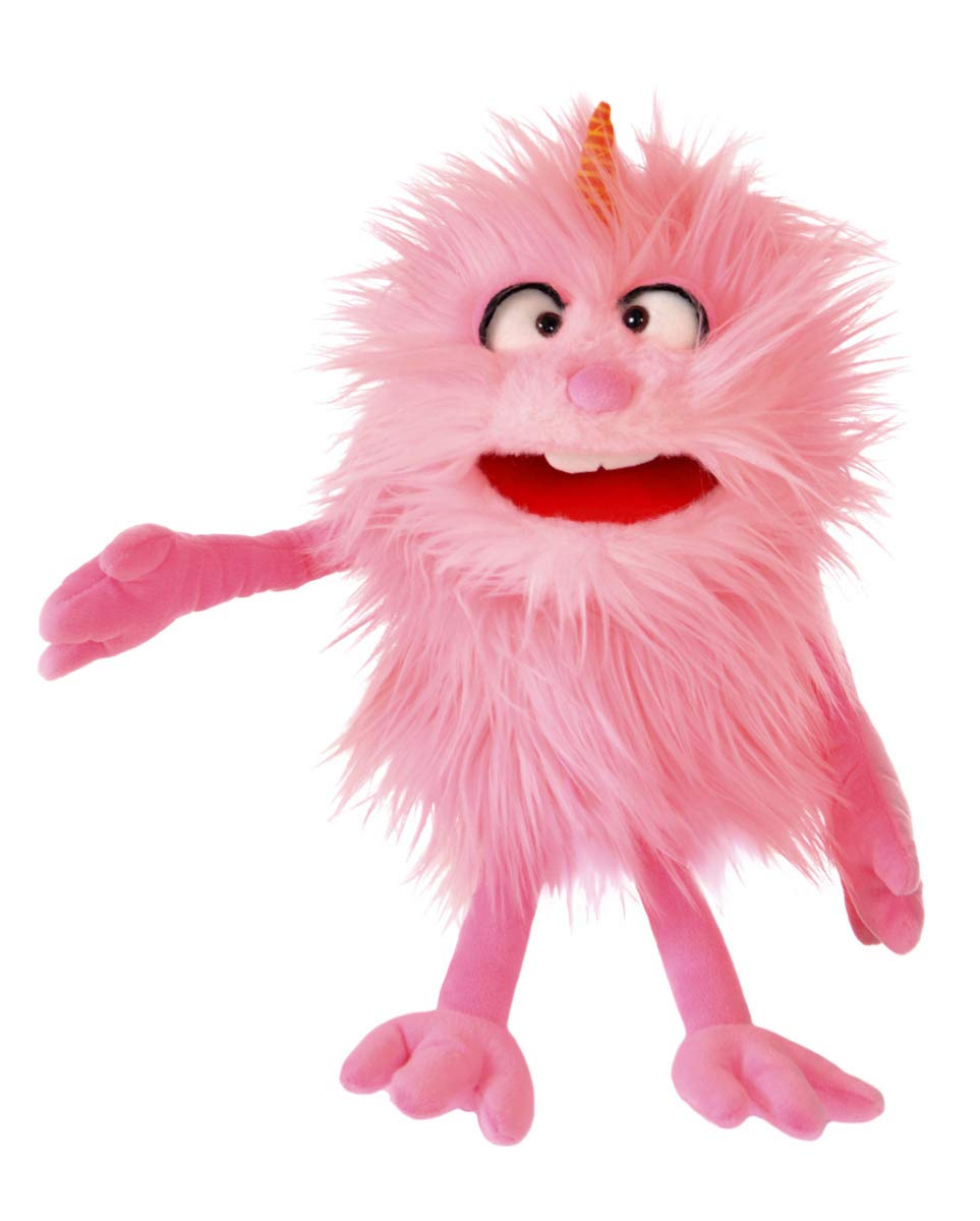 Horror-Shop Pinky Unicorn Bauchredner Handpuppe