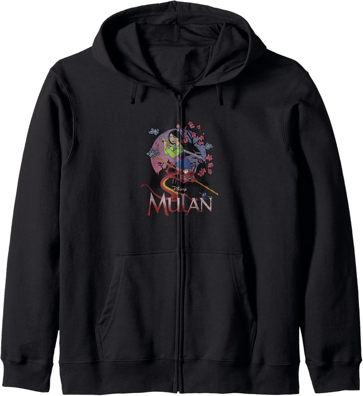 Disney Mulan And Mushu Collage Portrait Logo Kapuzenjacke