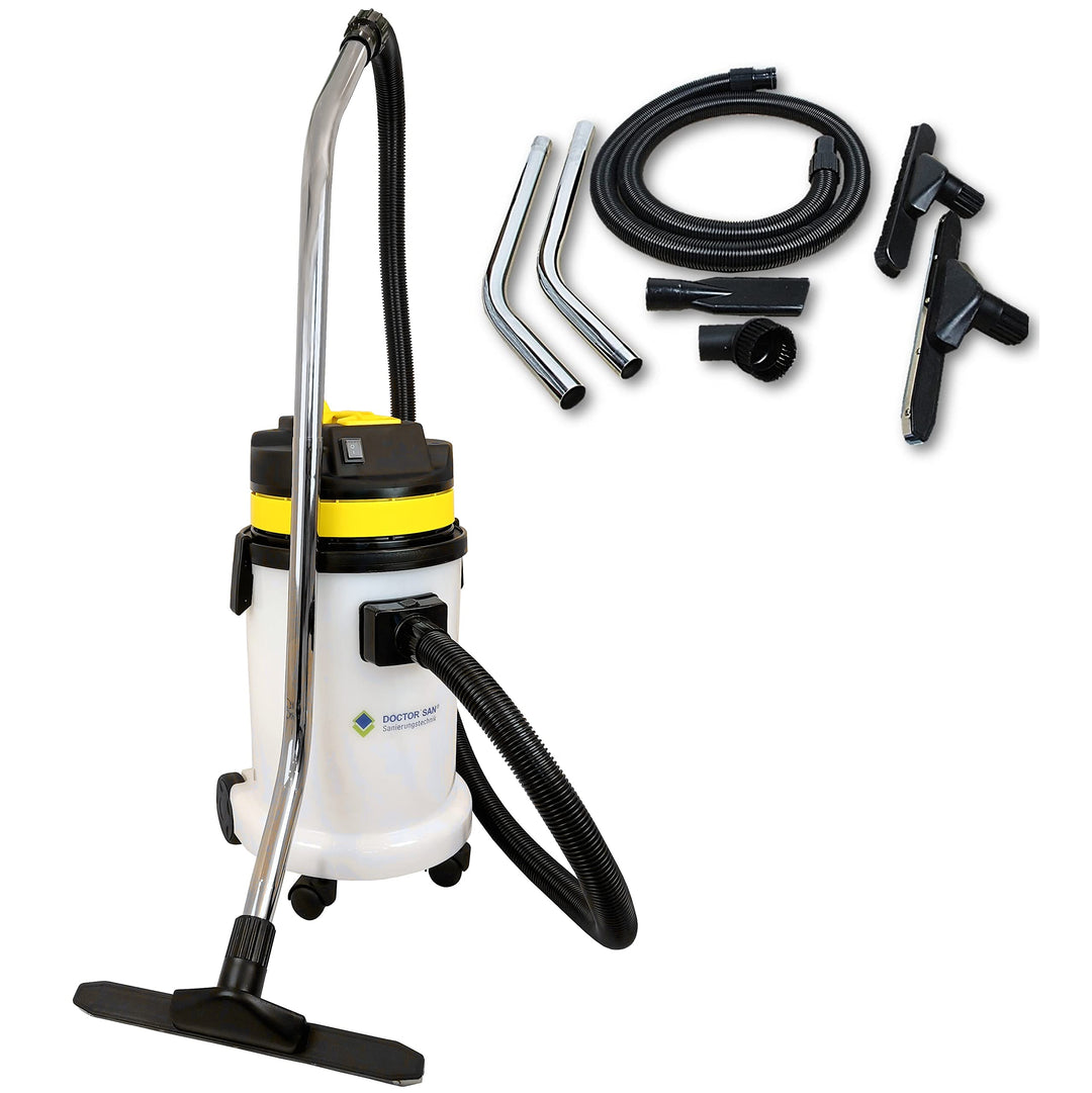 Doctor San - Sanierungstechnik Nasssauger Wassersauger Industriestaubsauger 30L Kunststofftank 1000W