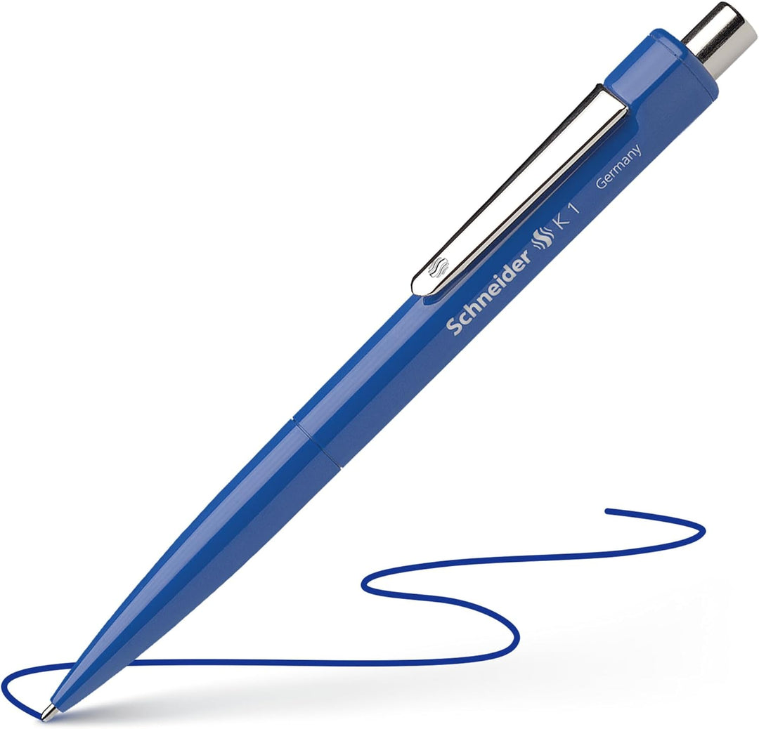 Schneider 3153 K 1 Druckkugelschreiber (M, dokumentenecht) 20er Packung blau, blau