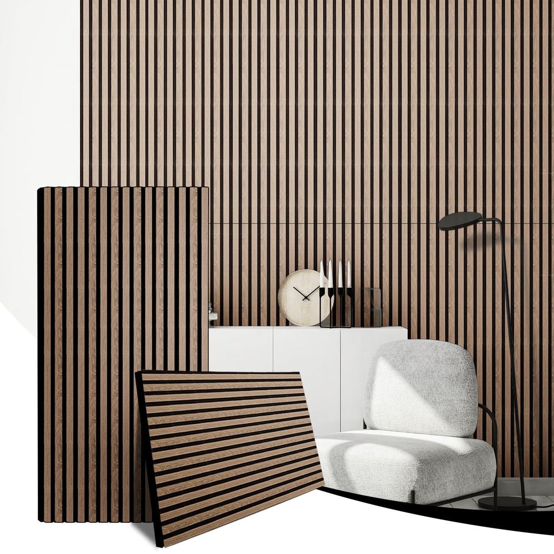 AKK-STAR Akustikpaneele 2er-Set - 1200 x 600 x 18 mm 1,44 m² Wandpaneele Holz - 3D Wandverkleidung m
