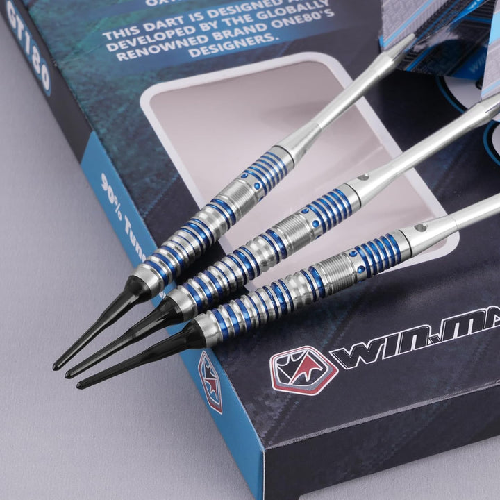WIN.MAX Dartpfeile 90% Tungsten 3 Stück 90% Wolfram 16-18 Gramm Dart professionelle Soft-Dartpfeile