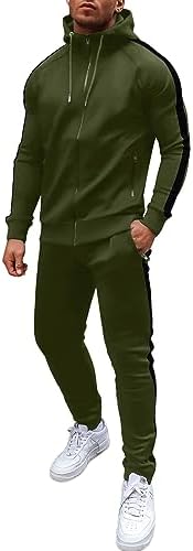 COOFANDY Herren Trainingsanzug Tracksuit Jogginghose Jogginganzug 2 Piece Hoodie Sportanzug Streatwe