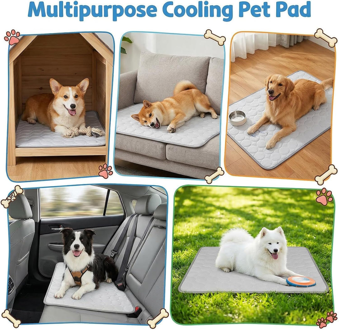 Qoosea Kühlmatte für Hunde Selbstkühlende Hundematte, Komfortabel Pet Cooling Mat Kühldecke Waschbar