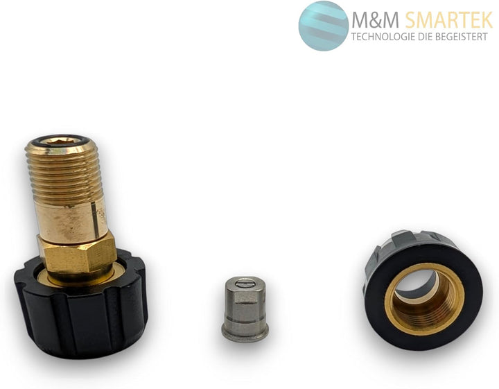 M&M Smartek Mini-Waschlanze 3-teilig mit M22x1,5 Innengewinde – kompatibel mit Kärcher HD/HDS – Hoch