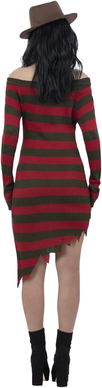 Smiffys A Nightmare On Elm Street Freddy Krueger Strickkleid Erwachsenenkostüm Offiziell lizenzierte