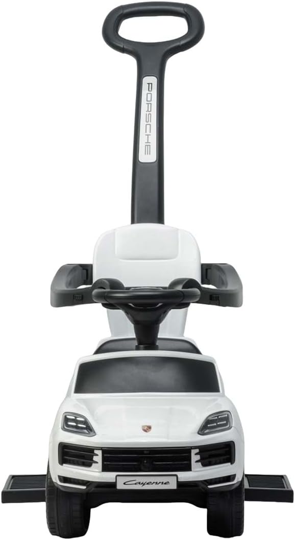 Porsche Cayenne Rutschauto mit Gehstock, Weiss