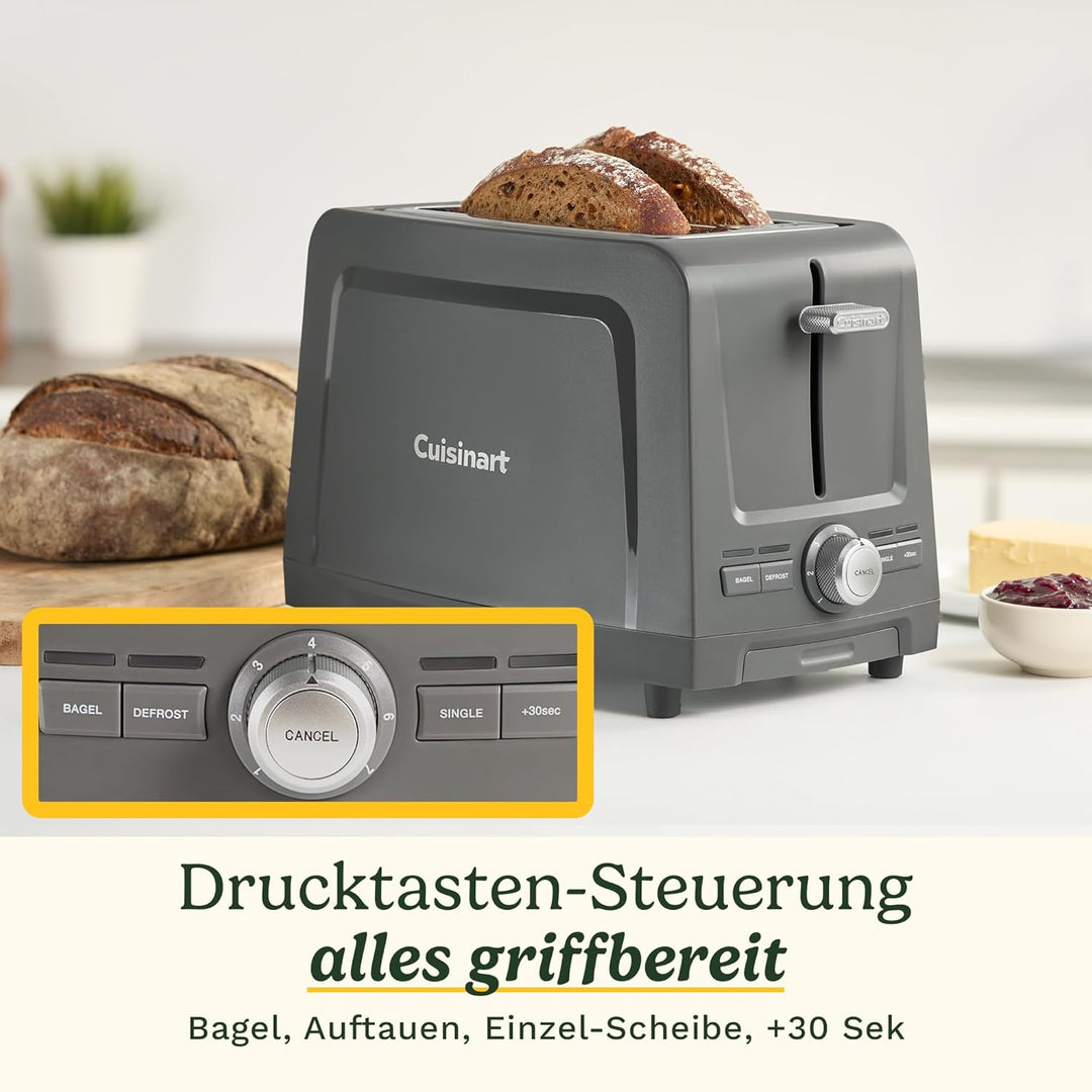 Core Collection 2 Slice Plastic Toaster 2 Scheiben (CC) Stein Grau, 2 Scheiben (CC) Stein Grau