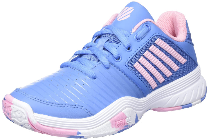 K-Swiss Mädchen Court Express Omni Tennisschuh 31 EU Silver Lake Blue White Orchid Pink, 31 EU Silve