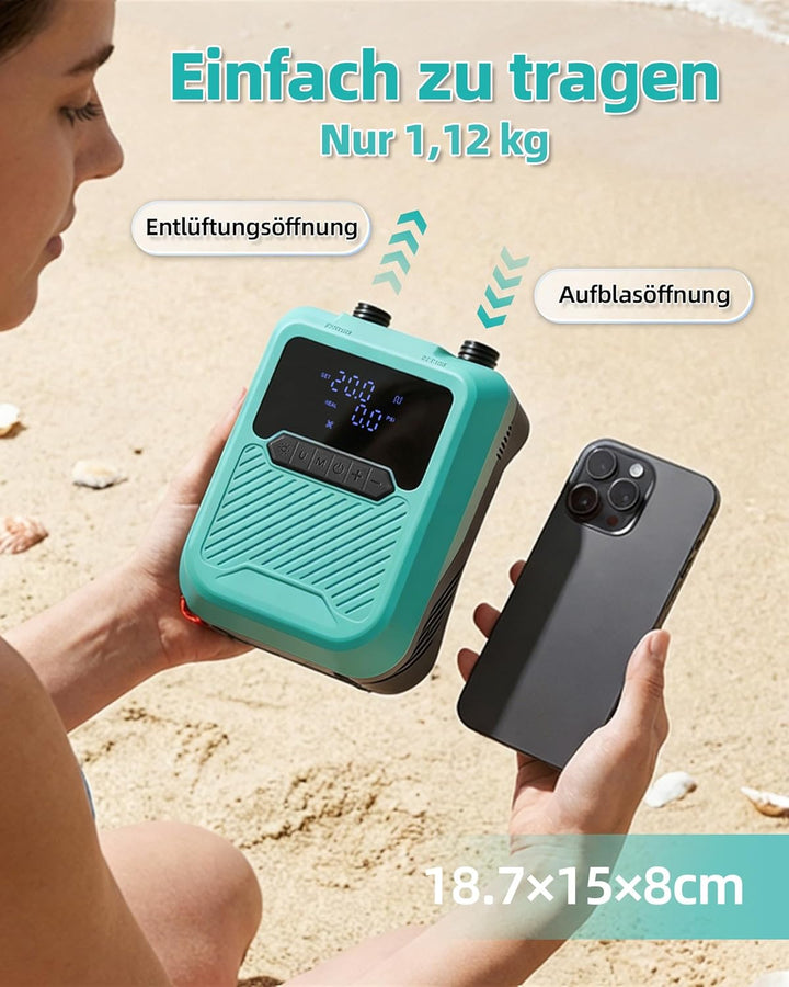 Elektrische Sup Pumpe Stand Up Paddle Pumpe 20PSI Hochdruck SUP Luftpumpe 12V Auto DC Dual Stage Inf