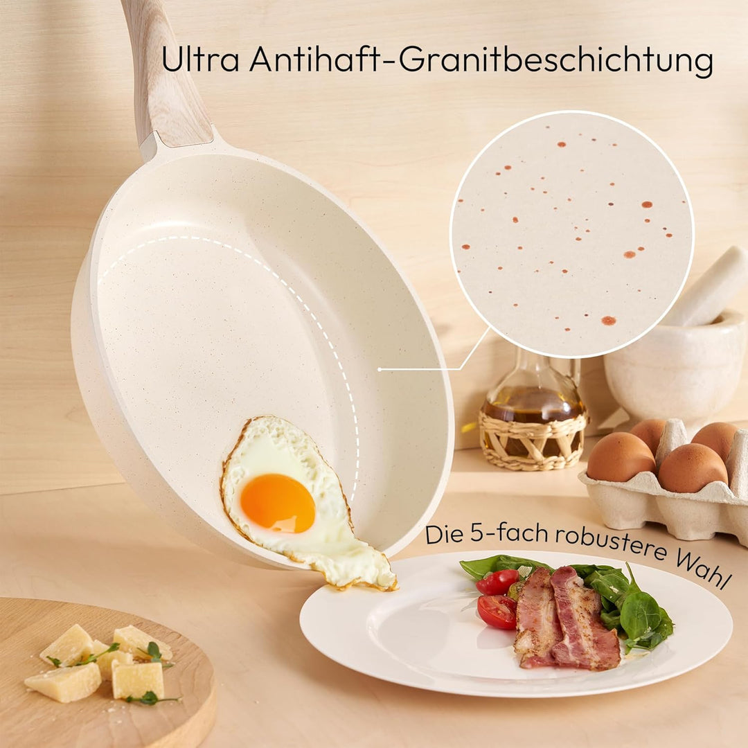 JUST PERFECTO Topf und Pfannenset Induktion - Pfannenset mit deckel - Induktions Töpfe Set - Töpfe u