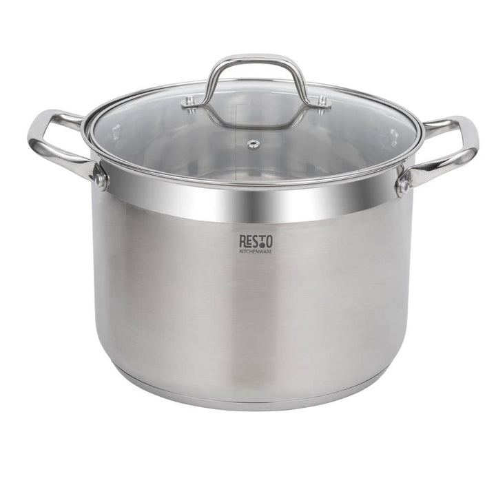RESTO Edelstahltopf 26cm - Suppentopf, Universaltopf 9 L - Schmortopf mit Deckel - Topf für alle Her