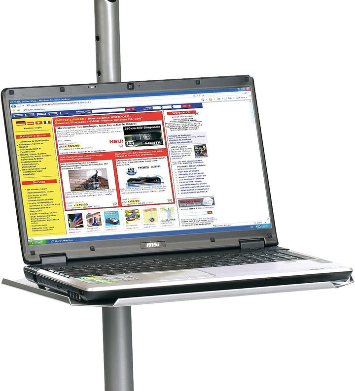 General Office Beamerwagen: Variabler Profi-Projektor-Wagen mit 2 Ablage-Ebenen (Beamertisch, Beamer
