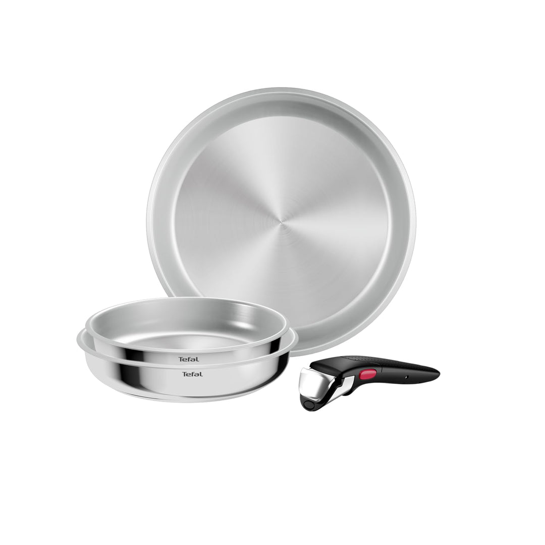 Tefal Ingenio Comfort Max 4-tlg. Pfannen-Set, extrastarker Boden, unversiegelt, platzsparend, Thermo