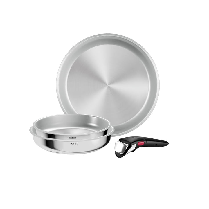 Tefal Ingenio Comfort Max 4-tlg. Pfannen-Set, extrastarker Boden, unversiegelt, platzsparend, Thermo