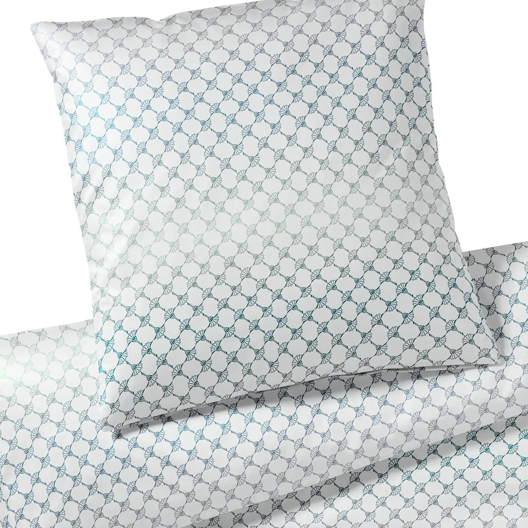 Joop! Mako-Satin-Bettwäsche-Garnitur Cornflower Gleam Farbe Aqua Grösse 135x200+40x80