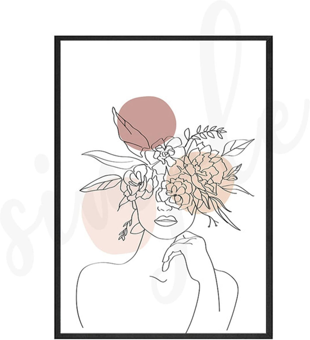 TROYSINC 3er Poster Set, Premium Abstrakte Leinwandbilder, Kunst Line Beige Wandbilder, Aesthetic Bi