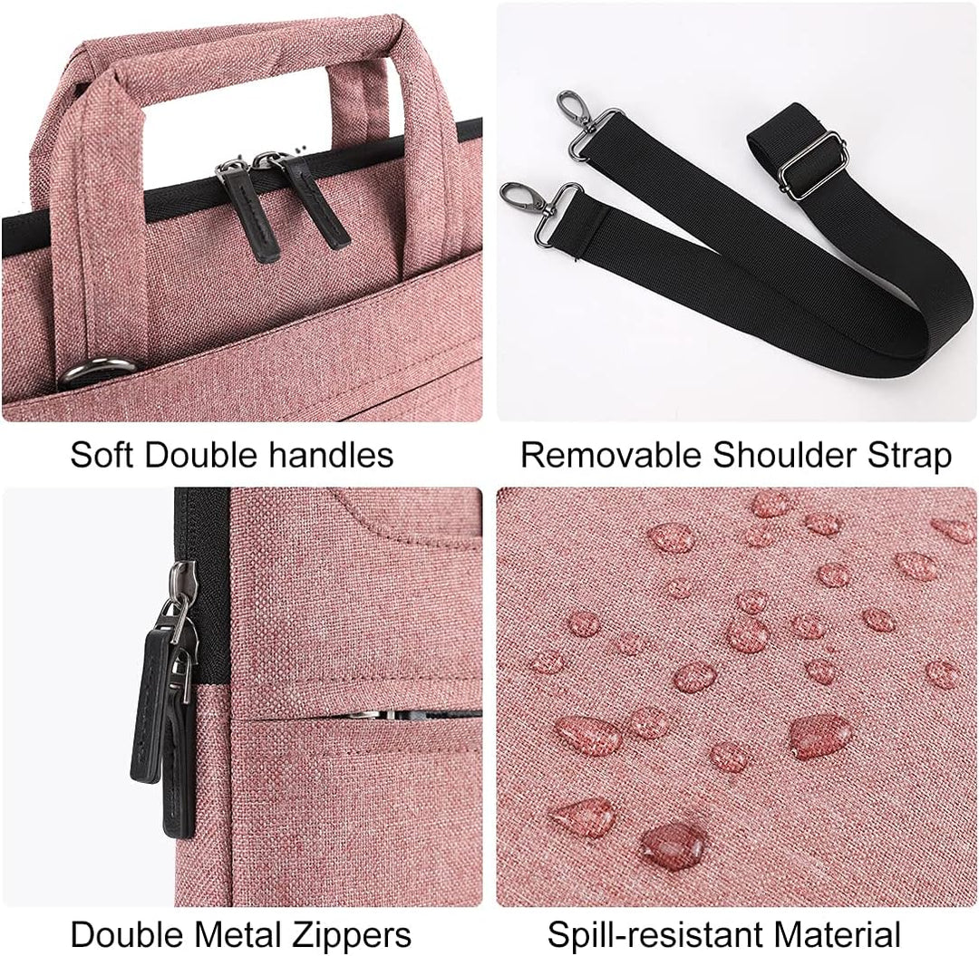 DOMISO 15-15,6 Zoll Wasserdicht Laptop Tasche Aktentasche Schultertasche Notebooktasche für 15.6" Id