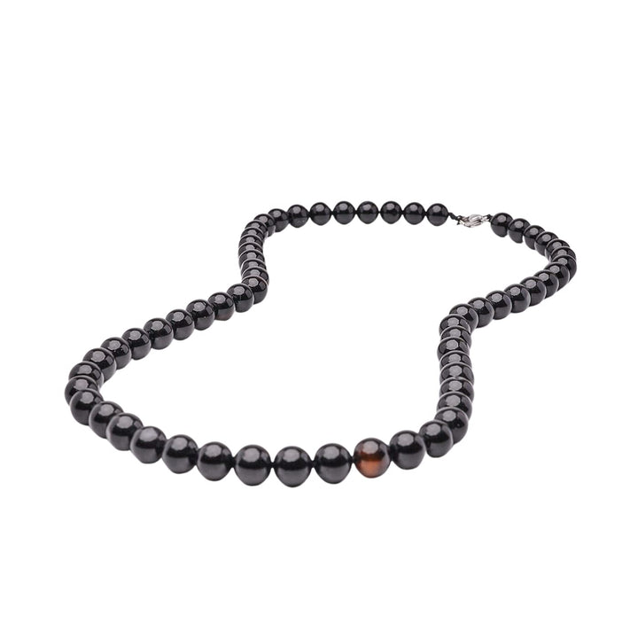 Handgemachte Herren Perlenkette Kette Tigerauge Onyx Grau Achat Jaspis | 8MM Natürliche Edelsteine H