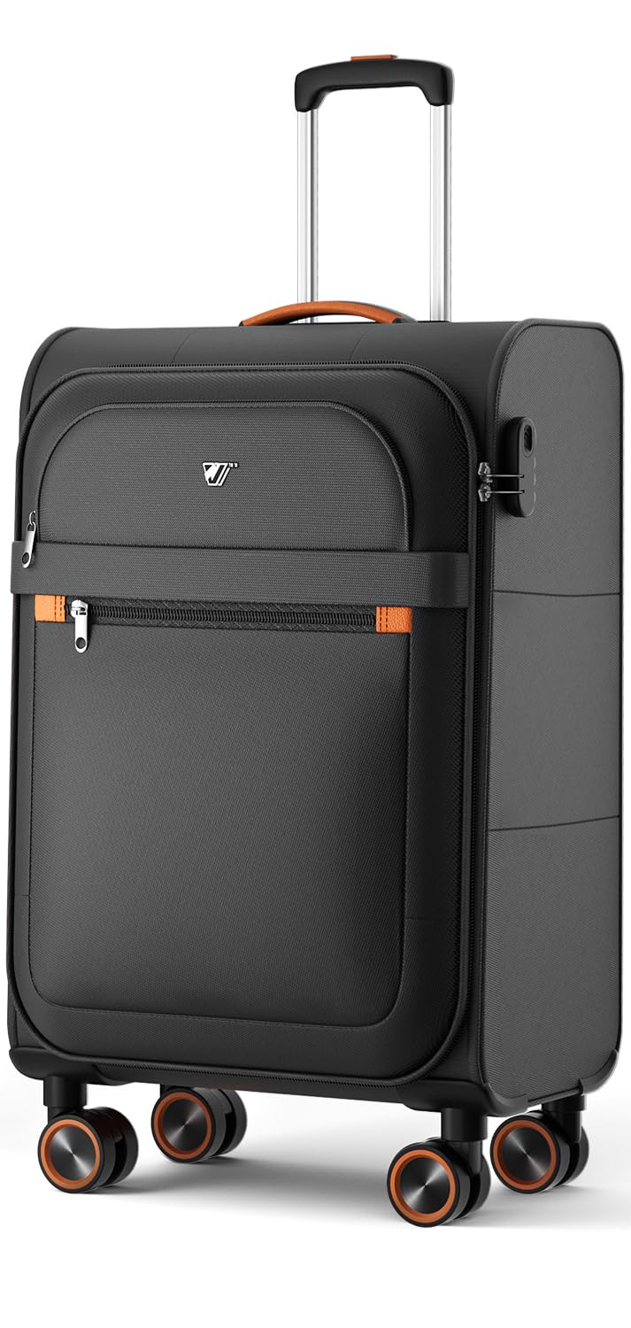 Trier Weichschalen Handgepäck Koffer 55 × 35 × 23 cm, Leichter Stoffkoffer Trolley klein, Reisekoffe