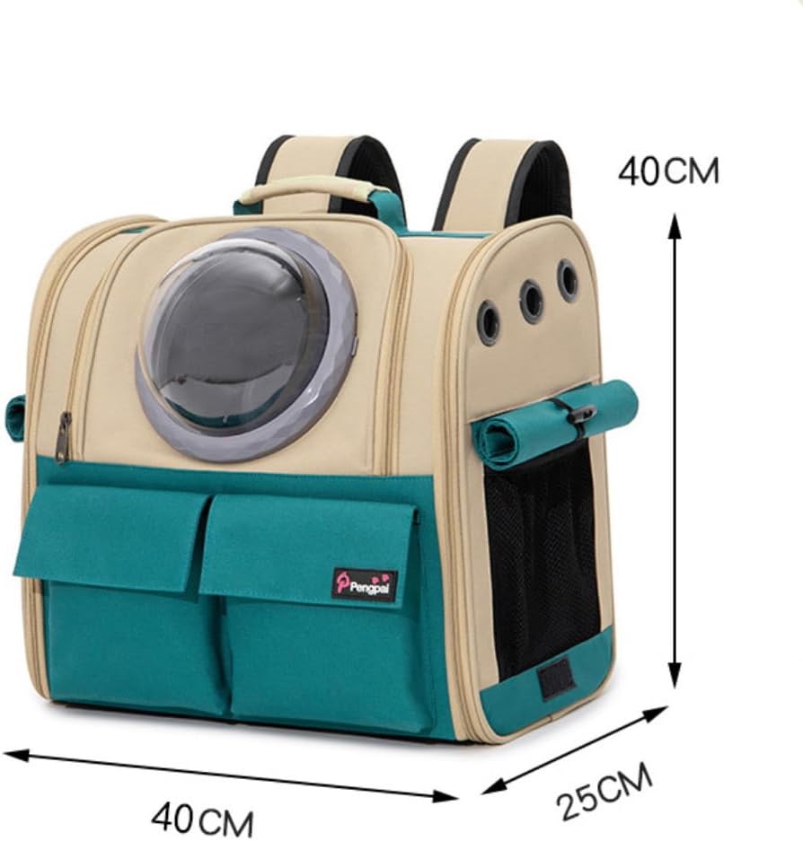 Haustiertasche Rucksack für Katzen Hunde 8kg, Atmungsaktiv Grosser Tiertransportrucksack 3 Eintritt