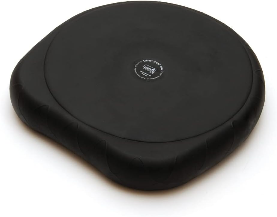 SISSEL SITFIT Plus, Luftgefülltes Sitzkissen, Balance und Sitzhaltung , Ø 37 cm, schwarz Schwarz Sin