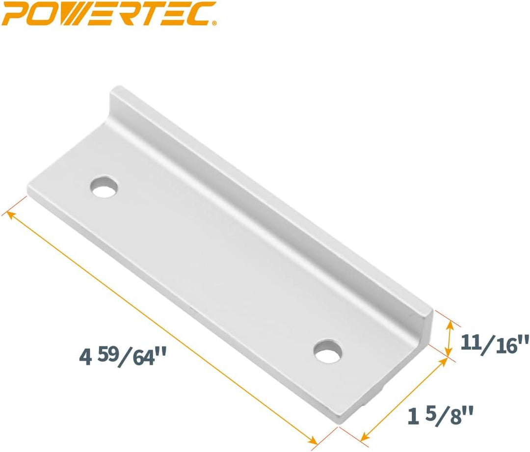 POWERTEC 71696 Universal-Langanschlag-Set, T-Schienen-Anschlagblock für T-Track-Holzbearbeitung, Sch