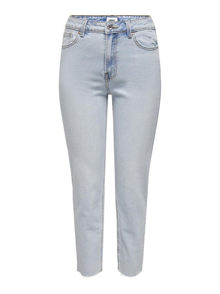 ONLEMILY HW STR RAW CR AK MAS440 NOOS 26W / 30L Light Blue Denim, 26W / 30L Light Blue Denim