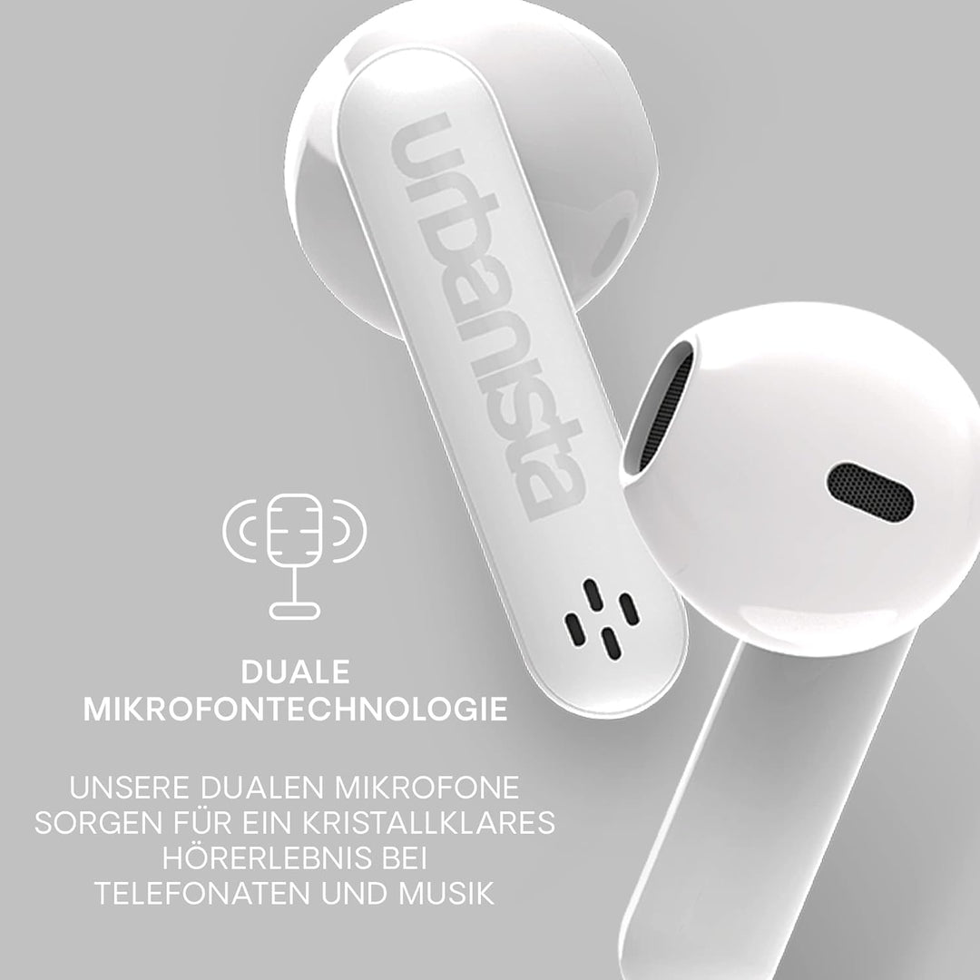 Urbanista In Ear Kopfhörer kabellos Bluetooth 5.3, IPX4 True Wireless Earbuds, 2 Mikrofone, 20 Std S