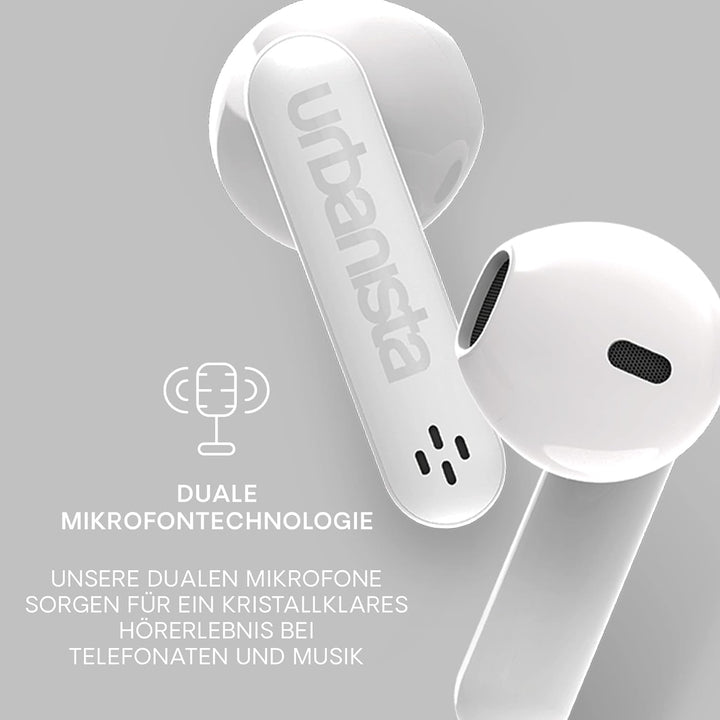 Urbanista In Ear Kopfhörer kabellos Bluetooth 5.3, IPX4 True Wireless Earbuds, 2 Mikrofone, 20 Std S
