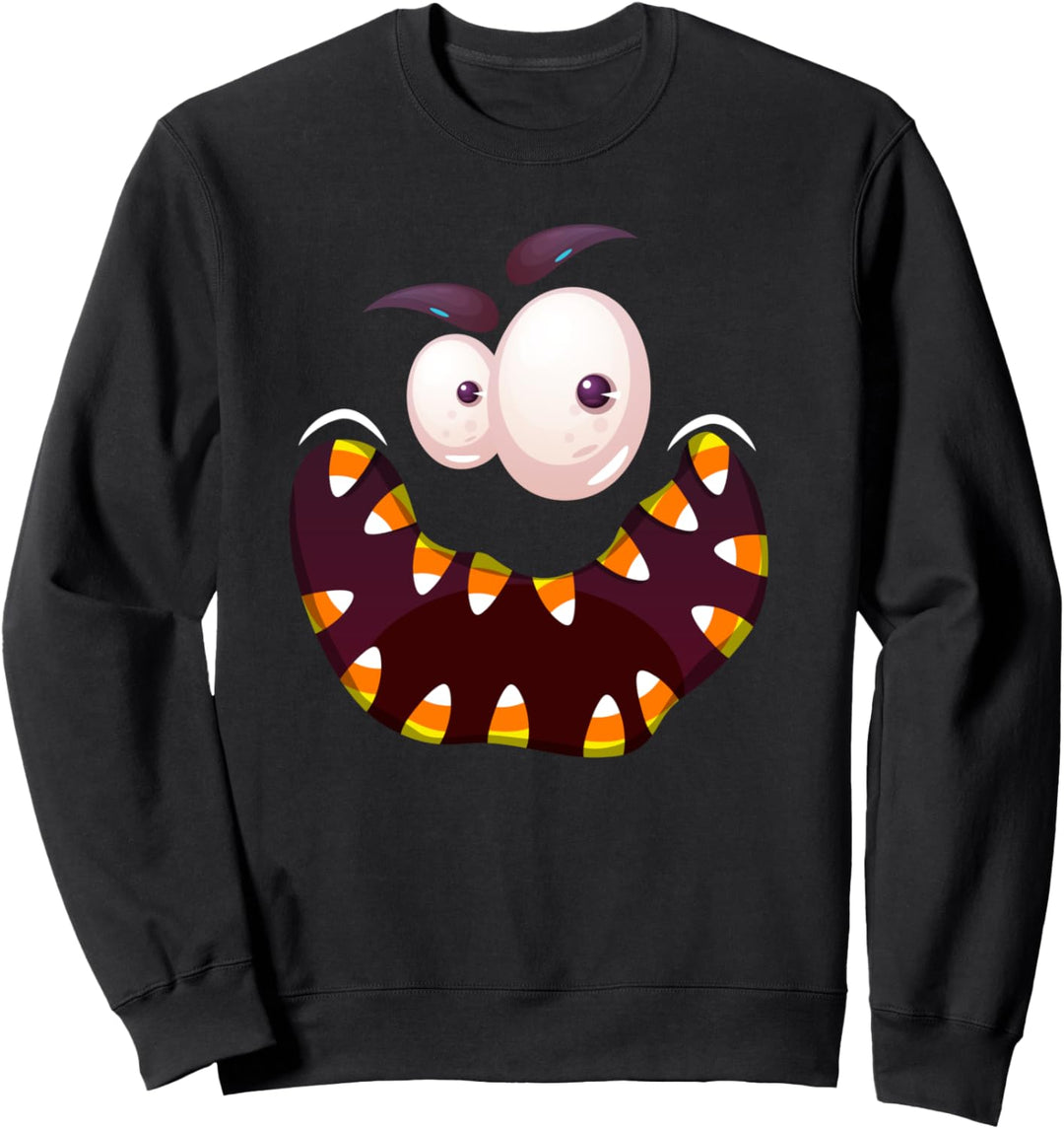 Candy Corn Monster Zähne Halloween Trick oder Treat Sweatshirt