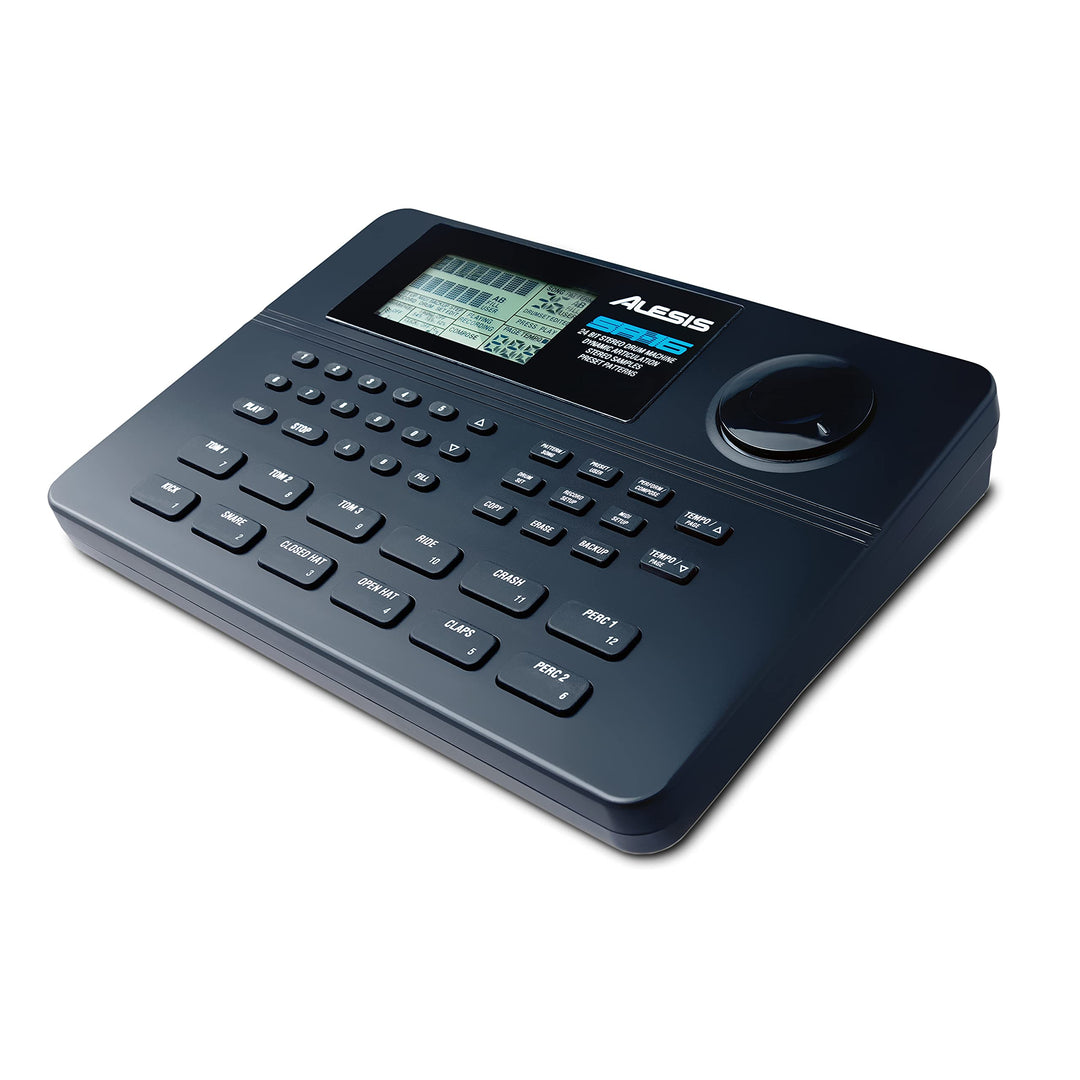Alesis SR16 - Classic Drum Machine mit 233 Studio drum und 12 Anschlagsdynamische Pads SR16 - Schwar