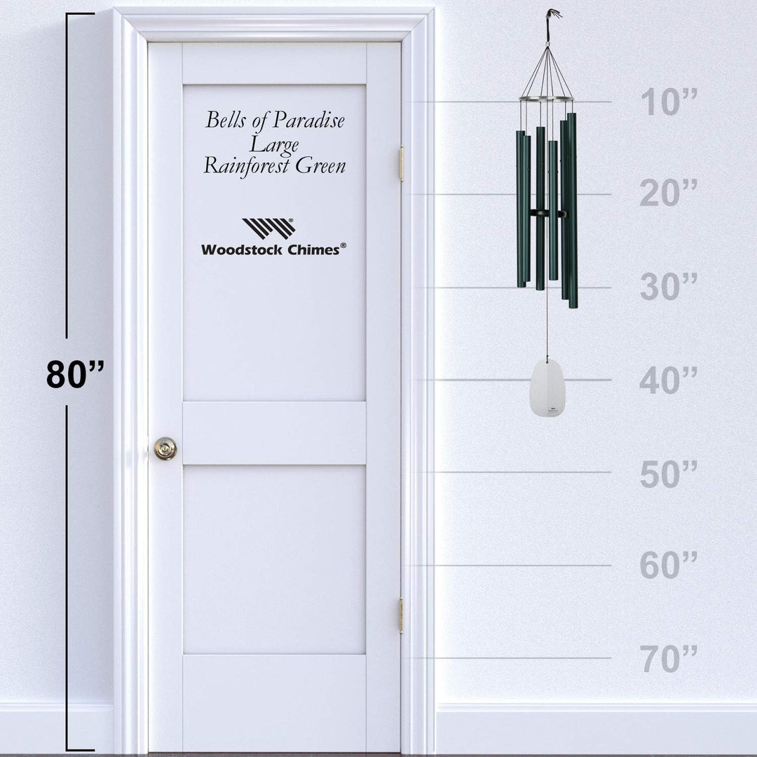 Woodstock Windspiel Bells of Paradise, Grün, 111,7 cm Grün 111,7 cm, Grün 111,7 cm