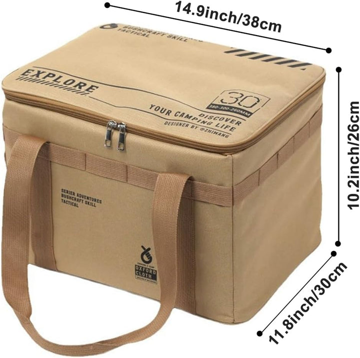 Picknick-Organizer-Tasche - wasserdichte Aufbewahrungstasche mit grosser Kapazität, Faltbarer Organi