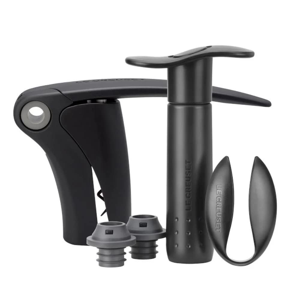 Le Creuset, Wein-Werkzeug-Set, Schwarz/Grau, 5-teilig